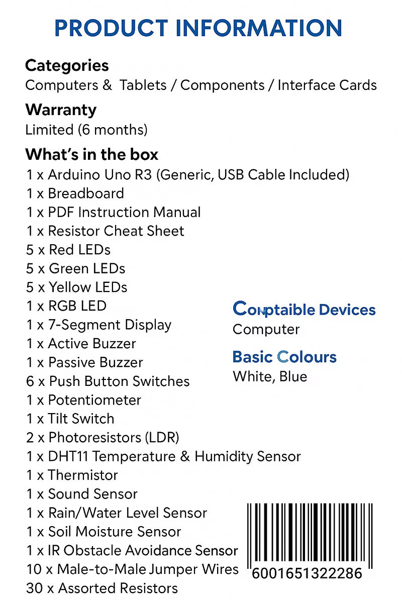 TechToast Arduino Uno R3 Kit