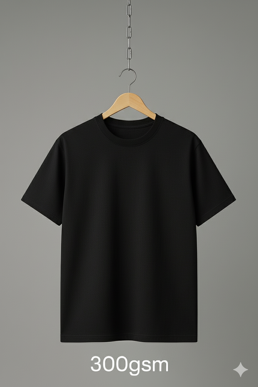 300gsm 100%Cotton Plain Tshirt