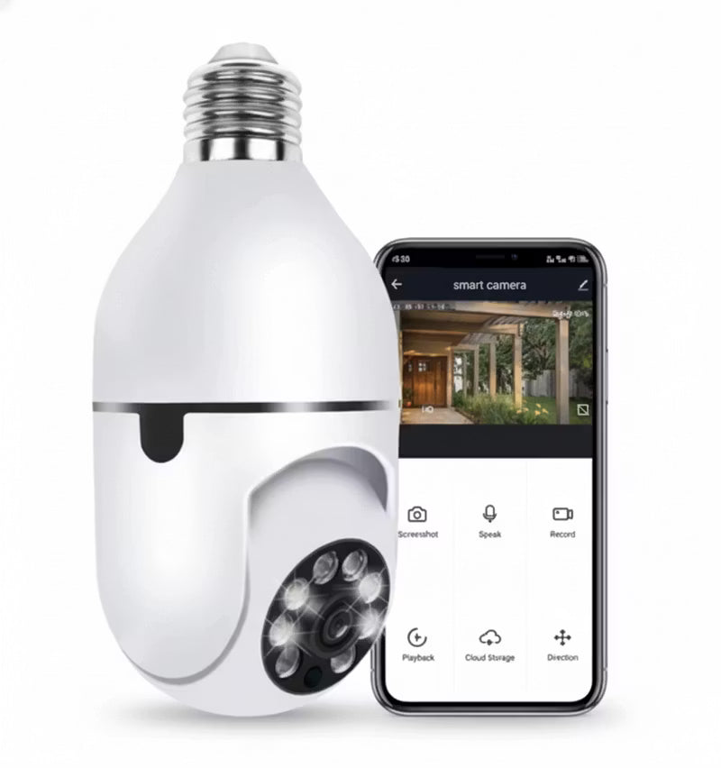360° Smart Wi-Fi Light Bulb Camera